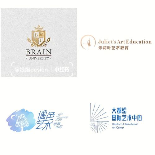 原创教育机构艺术中心学校logo设计合集