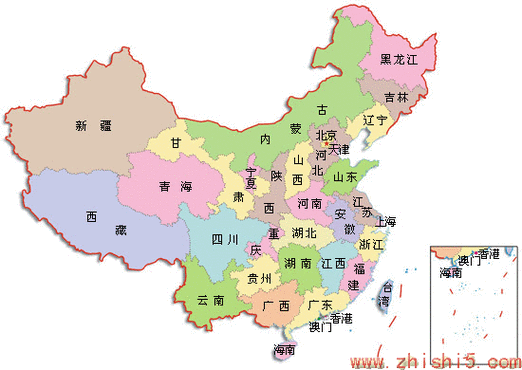 中国行政地图_地理知识_中国知识网