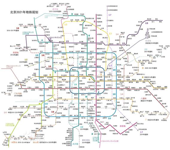北京市地铁2025年高清规划图