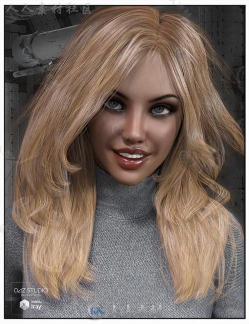 女性鲜艳漂亮的头发3d模型合辑