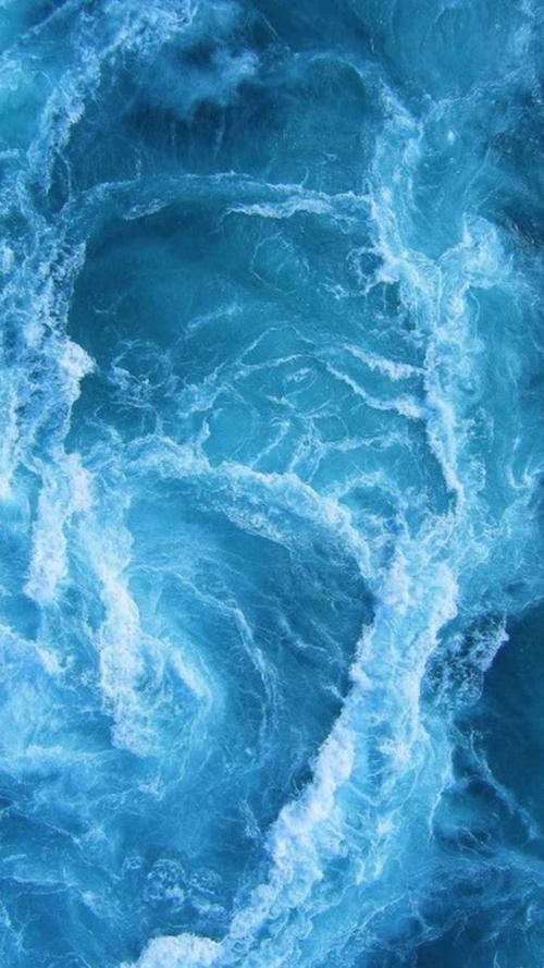 旋转的蓝色海浪