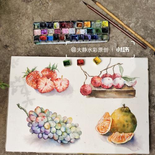 水彩画水果集合