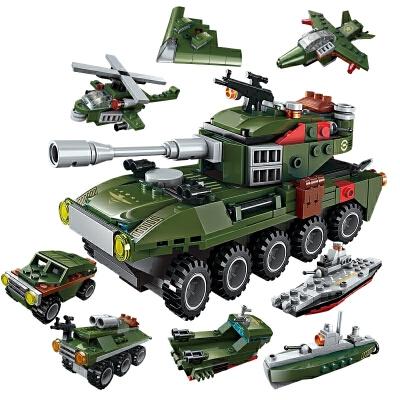 乐高积木益智力拼装男孩子5直升飞机6合体系列军事812小学生玩具