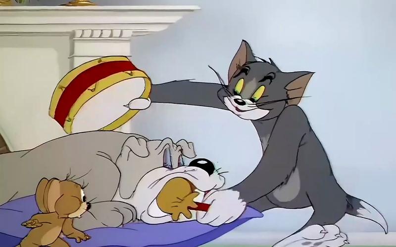 防止抑郁"斯派克你俩最好别睡觉 #猫和老鼠 #治愈系 #经典动漫 #汤姆