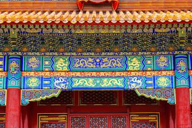 北京故宫太和殿金龙和玺彩画
