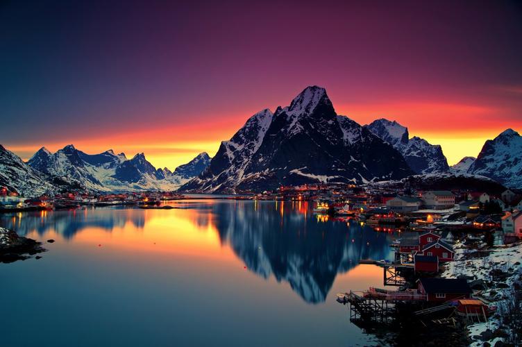 挪威罗弗敦群岛风光4k高清图片,4k高清风景图片,娟娟壁纸