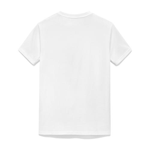 太平鸟男装夏季男士白色短袖t恤动物胶印t恤衫潮