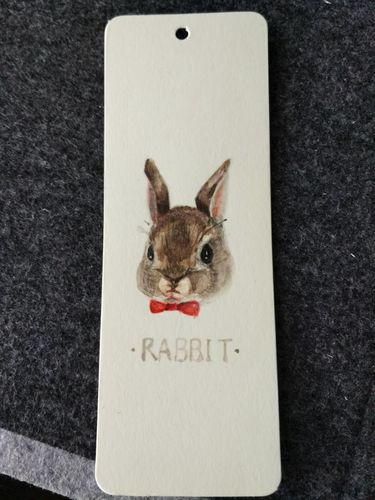 水彩动物系列创意书签,rabbit,兔;喜欢的可以关注:淘宝 [懒猫创意记]