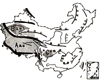 下图是中国主要山脉分布示意图读图回答下列问题