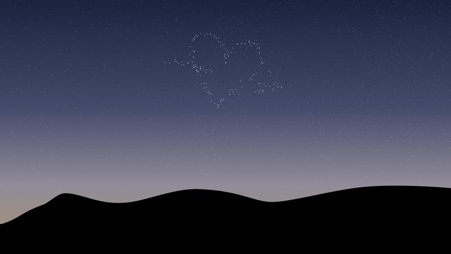 写在星星上浪漫爱心4k简约壁纸壁纸