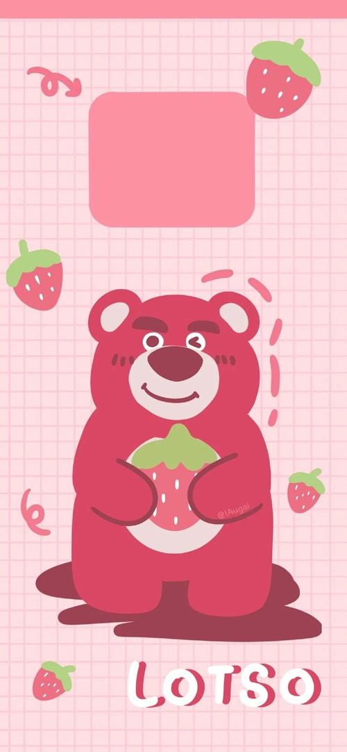 草莓熊_手机壁纸_动漫卡通手机壁纸_我要个性网