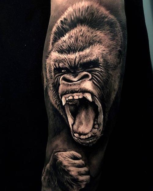 十二生肖猴纹身动物纹身图案武汉老师傅纹身店铁木针刺青原创纹身图样