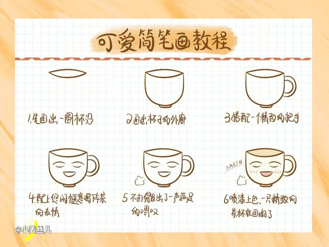 day10可爱简笔画教程6步拥有个精致的茶杯