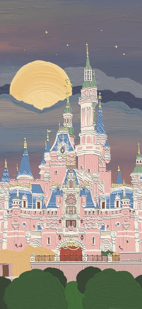迪士尼城堡|油画壁纸