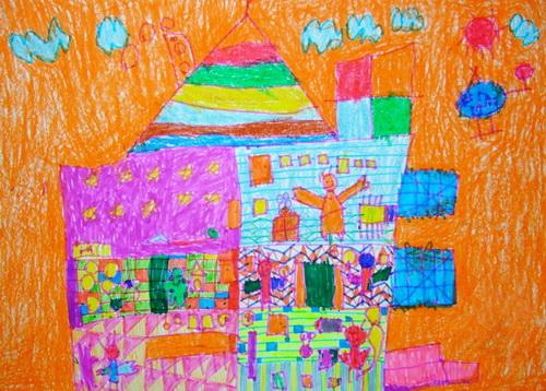 《我的家》/少儿绘画作品/儿童画/网络美术馆_中国少儿美术教育网