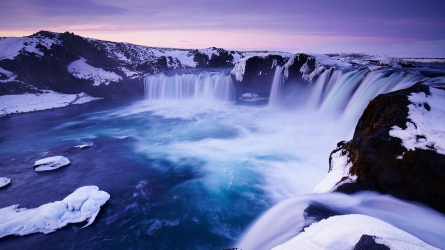 冰岛godafoss瀑布4k风景图片,4k高清风景图片,娟娟壁纸