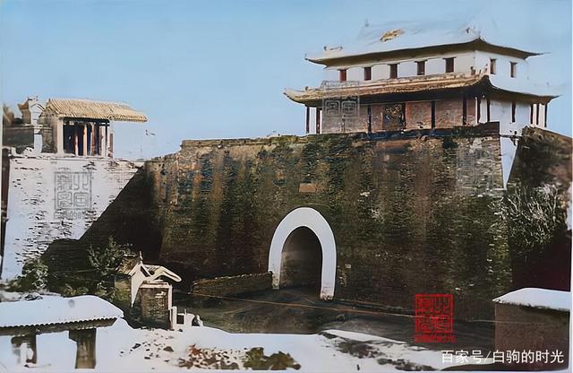 老照片:1930年代聊城东昌府的光岳楼及城内外景况