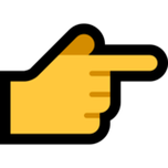 74 "指向右边的白色手指"的高清图片素材含义/描述emoji表情符号