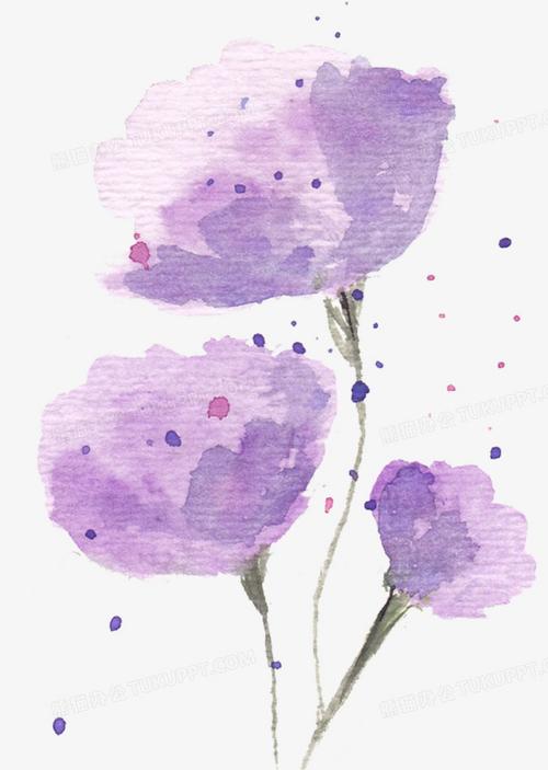 清新淡雅紫色小花