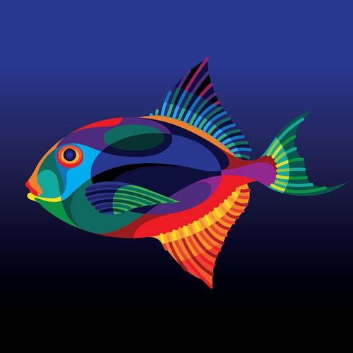 五彩斑斓的鱼图形创意设计ui设计网uishejicom