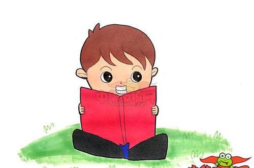 爱看书的小男孩简笔画小男孩看书简笔画教程