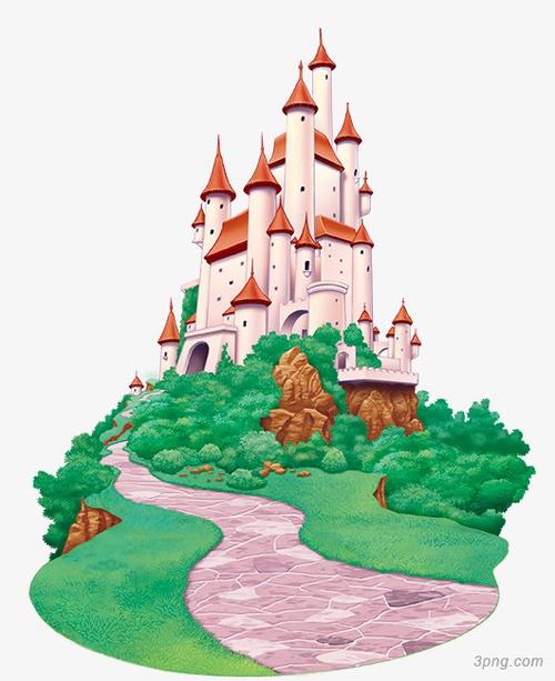 城堡png素材透明免抠图片-卡通手绘