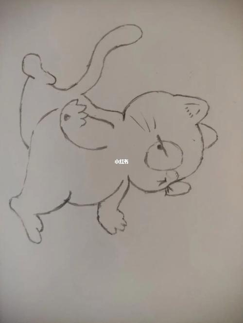 猫简笔画铅笔画