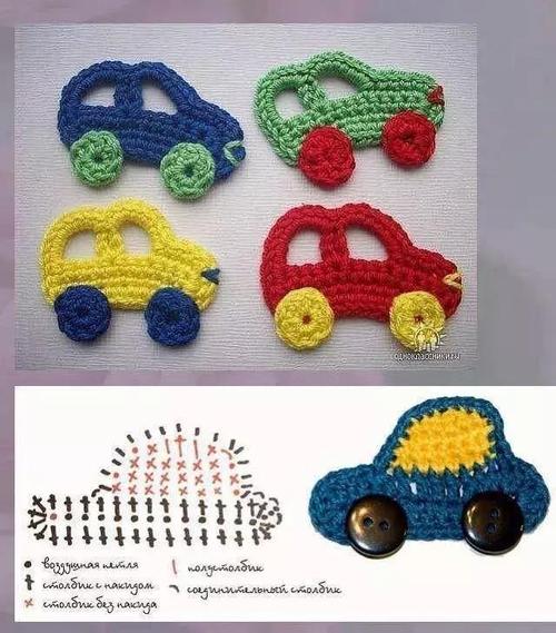「编织技巧」|各种好看的小汽车织片,超级实用,男宝妈妈请抱走吧