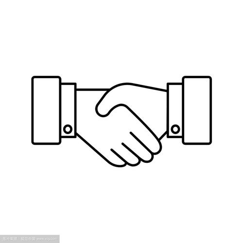 握手线图标合作关系和协议