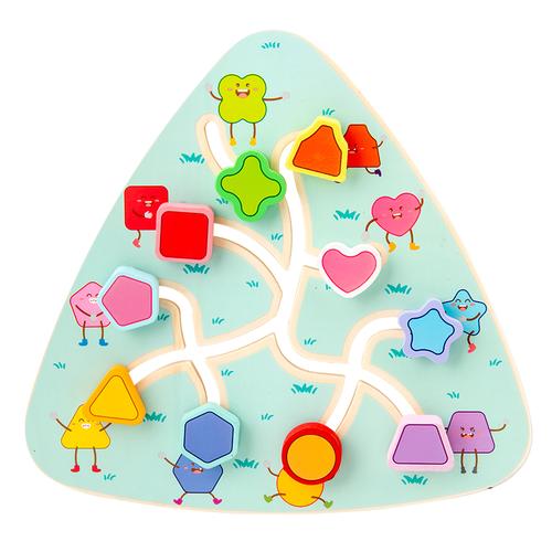 专注注力培养幼儿儿童轨道走位迷宫玩具木质迷宫类