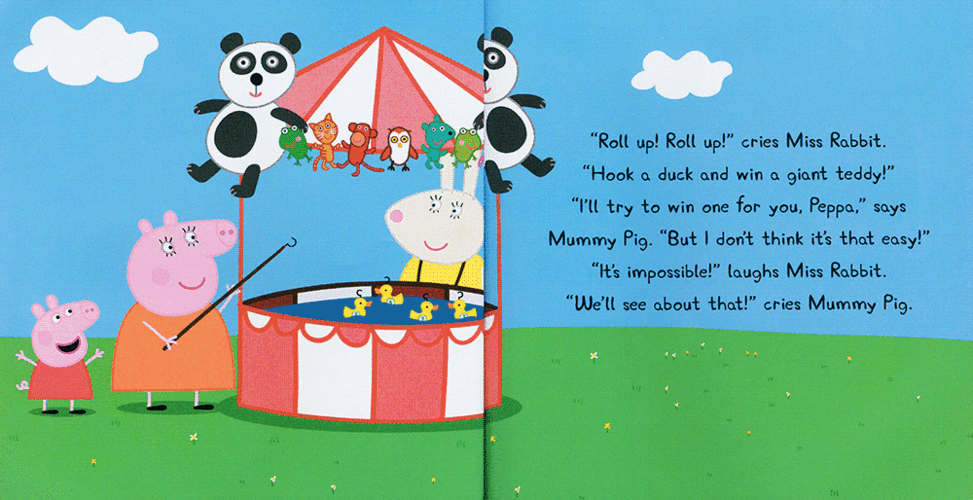 猪小妹动画——funfair例如这一集讲述的是佩奇一家人来到游园会玩,猪
