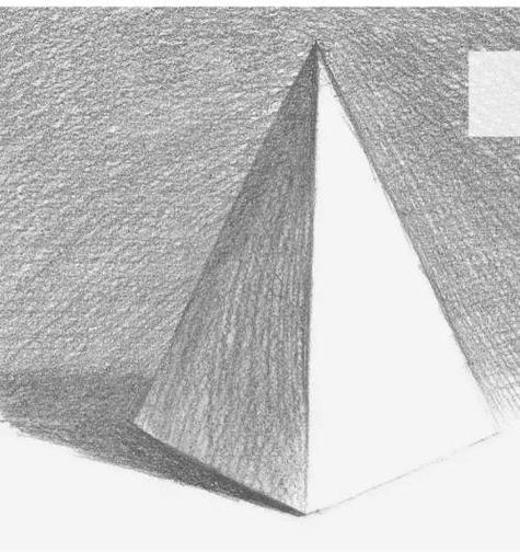 几何体三棱柱素描画教程 素描简单入门石膏几何体临摹