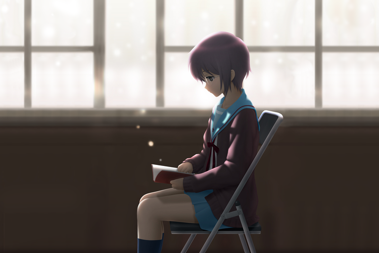 女孩动画坐着的动漫图片校服女生坐在凳子上忧郁女孩女孩背脸动漫坐着