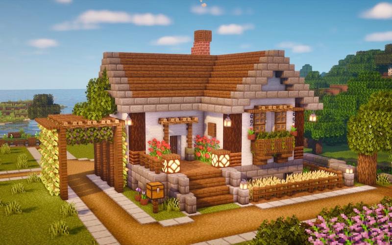 mc我的世界建造一座小巧可爱的农舍
