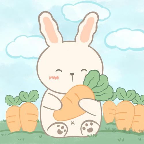 可爱兔兔卡通头像画师: @一棵萝卜胡 - 堆糖,美图壁纸兴趣社区