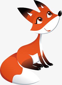 卡通可爱动物狐狸插画