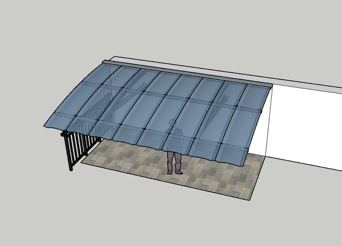pc阳光板雨棚设计效果图