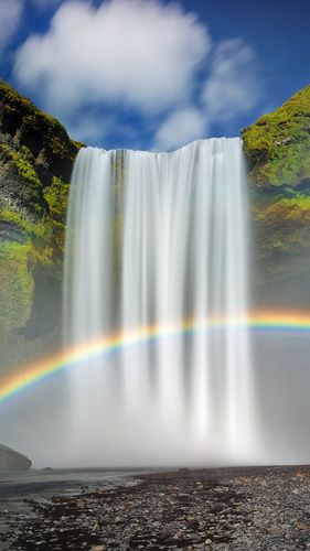 自然之美——冰岛瀑布,高清图片,手机壁纸