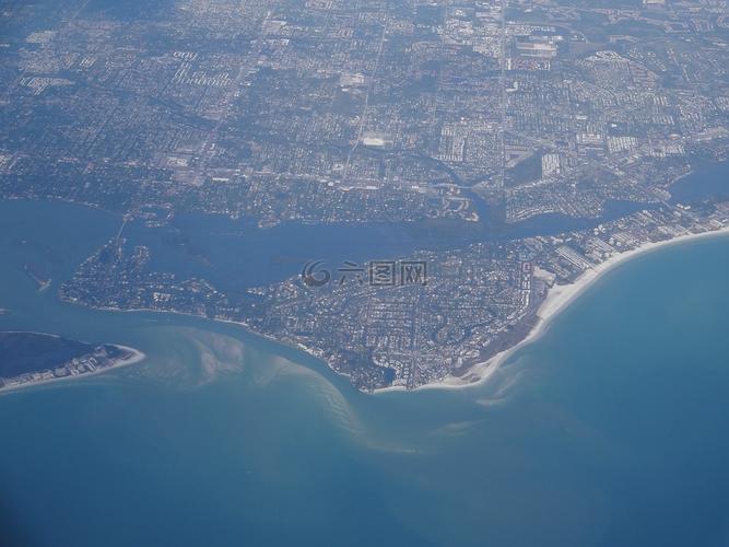 佛罗里达州墨西哥湾沿岸鸟瞰图
