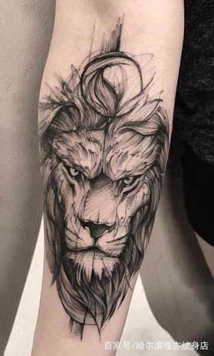 你们要找的简约狮子座纹身图案!哈尔滨纹身俊亦刺青