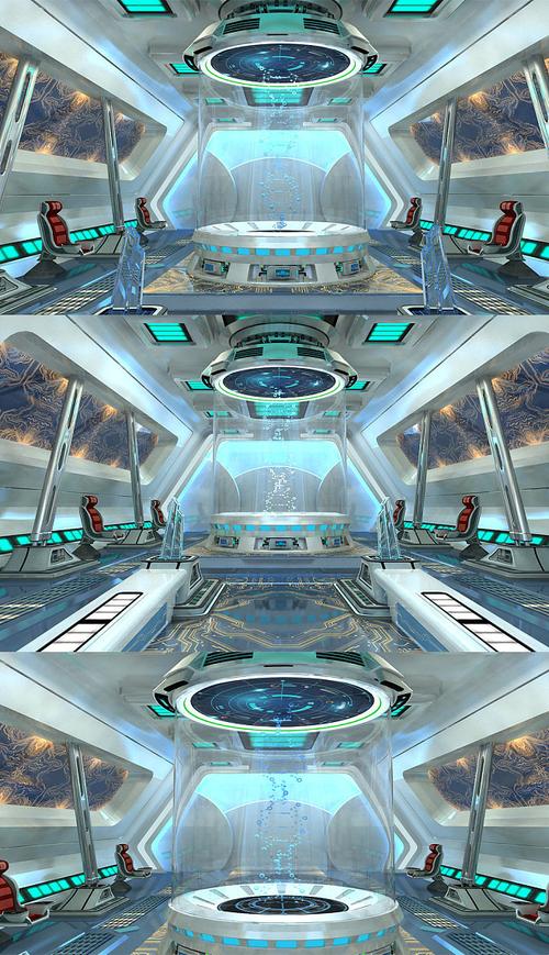 科幻场景太空舱科幻指挥室科幻座椅未来科幻室内场景