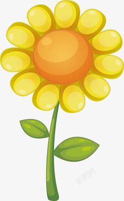 一朵向日葵一朵可爱小黄花高清图片