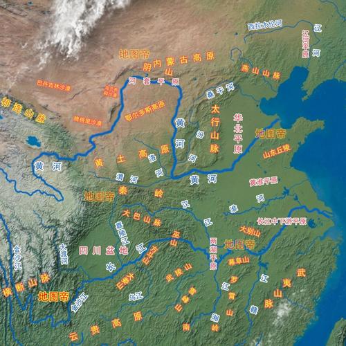 从地图上看,阴山山脉横亘于我国内蒙古中部,恰好位于黄河大"几"字上方