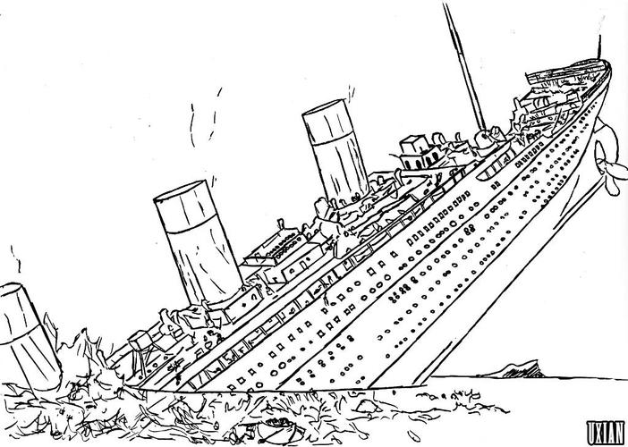 titanic for kids coloring pages template