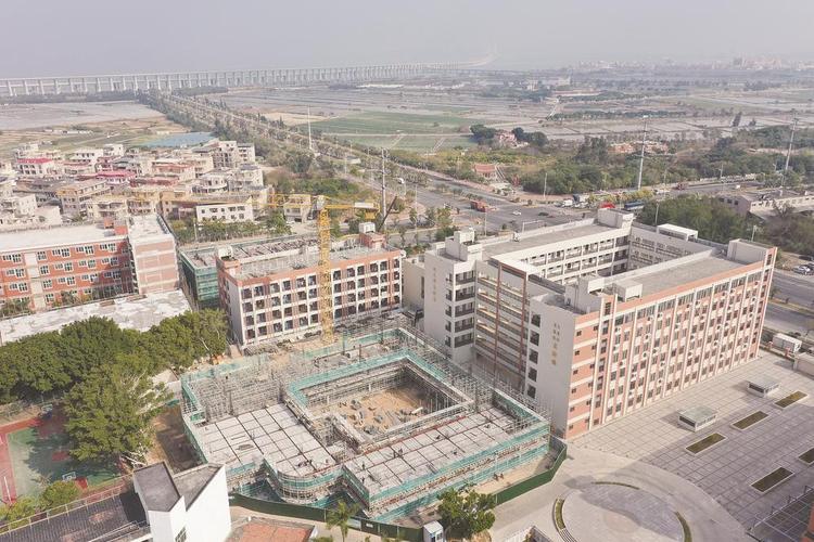 蚶江中学扩建(二期)学生公寓封顶在即 -闽南网
