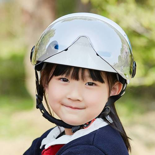 mowo儿童头盔男孩女孩可爱安全帽电动车摩托车夏季宝宝摩托车头盔