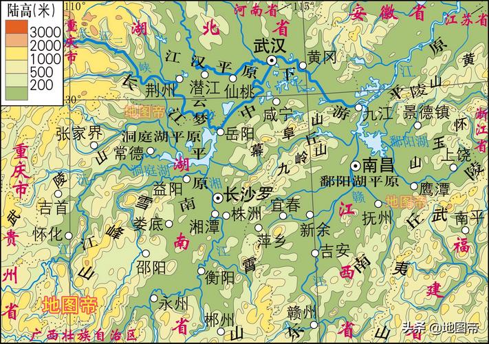 地图中国高清版大图中国局部地形7图