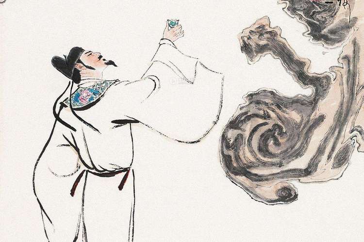 国画中的诗仙李白是怎么画的以为国画有多难原来这么简单