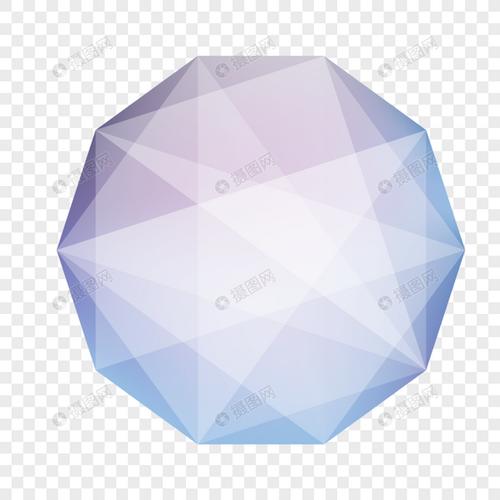 几何立体圆形钻石元素