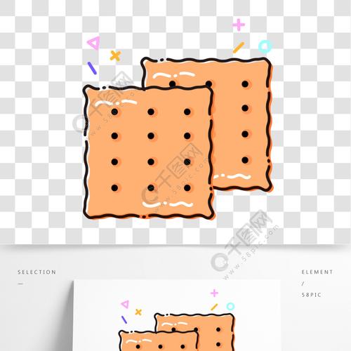 正方形图案饼干插图